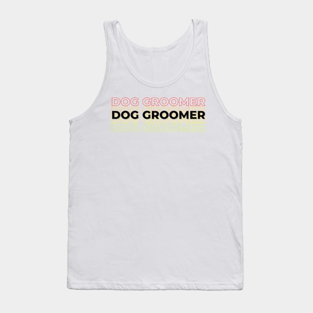 Dog Groomer, black and rainbow Tank Top by Anna.Moore.Art